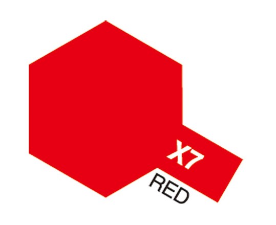 Tamiya Akrylfärg blank, X7 Röd (Red), 10 ml
