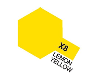 Tamiya Akrylfärg blank, X8 Citrongul (Lemon Yellow), 10 ml