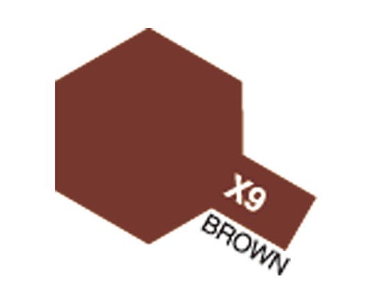 Tamiya Akrylfärg blank, X9 Brun (Brown), 10 ml - 2
