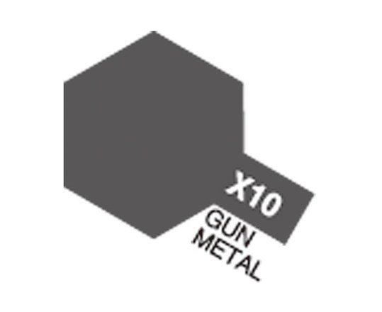 Tamiya Acrylic Mini, X10 Gun Metal, 10 ml