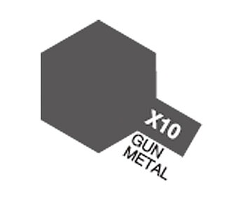 Tamiya Akrylfärg blank, X10 Gun Metal, 10 ml