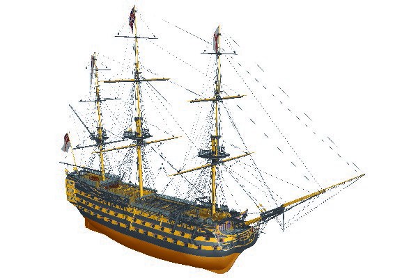 HMS Victory, träbyggsats (1:75)