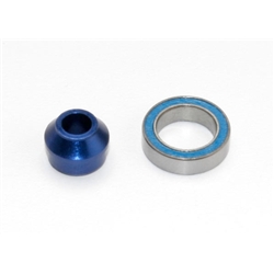 Bearing 10x15x4mm w. Adapter Alu Blue