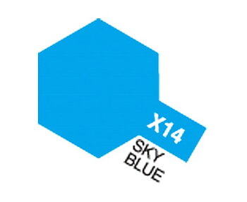 Tamiya Akrylfärg blank, X14 Ljusblå (Sky Blue), 10 ml