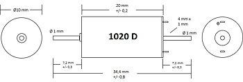 Motor 10x20 - två motoraxlar: