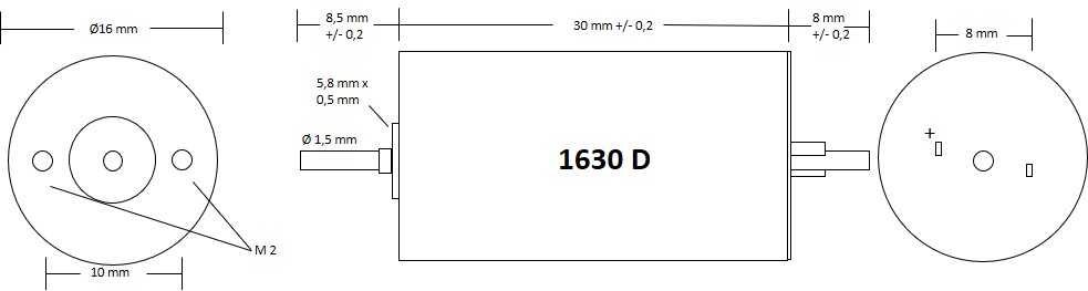 Motor 16x30 - double shaft - 2