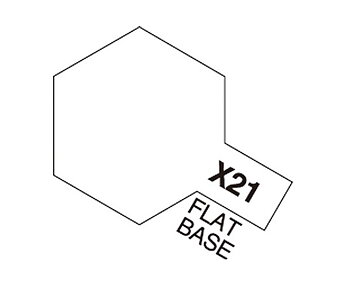 Tamiya Akrylfärg matt, X21 Mattlack (Flat Base), 10 ml