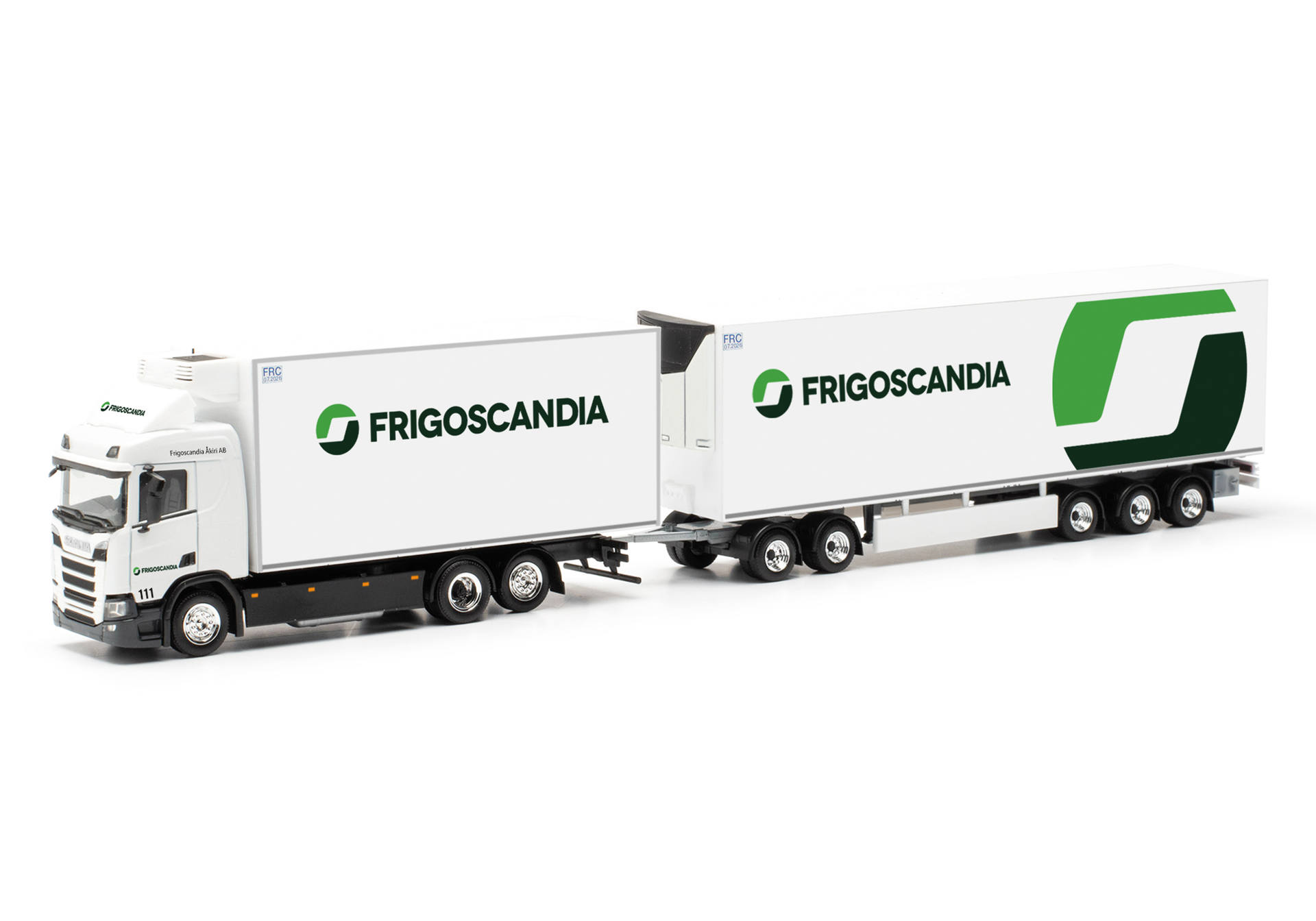Scania CR20 ND refrigerated swedish box truck "Frigoscandia" (Sweden/Helsingborg)
