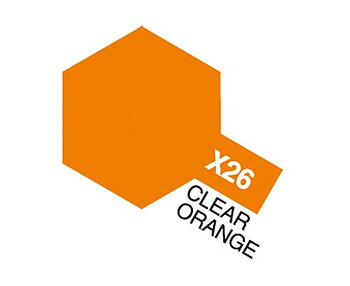 Tamiya Akrylfärg opak, X26 Klar orange (Clear Orange), 10 ml