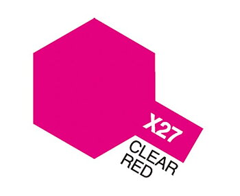 Tamiya Akrylfärg opak, X27 Klar röd (Clear Red), 10 ml