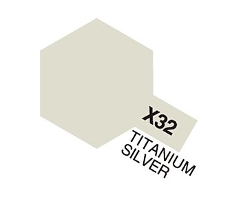Tamiya Akrylfärg blank, X32 Titanium Silver, 10 ml