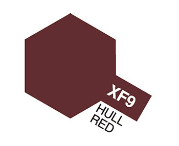Tamiya Akrylfärg matt, XF9 Hull Red, 10 ml