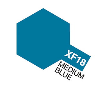Tamiya Akrylfärg matt, XF18 Mellanblå (Medium Blue), 10 ml