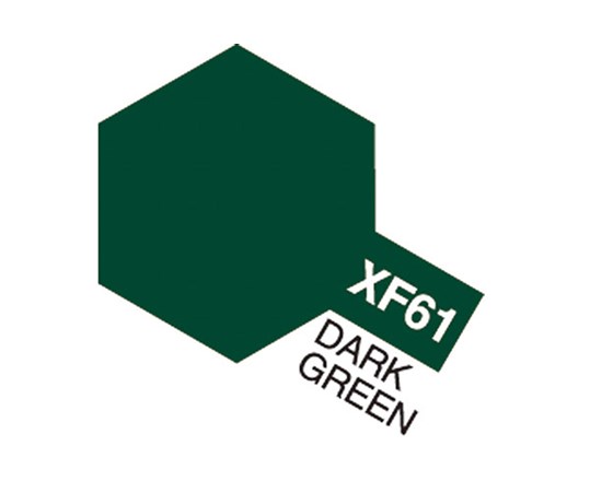 Tamiya Akrylfärg matt, XF61 Mörkgrön (Dark Green), 10 ml - 2
