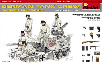 Tysk stridsvagnsbesättning i vinter uniformer 1/35