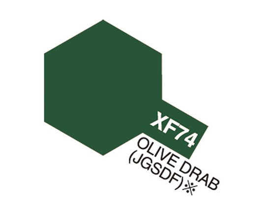 Tamiya Acrylic Mini, XF74 Olive Drab (JGSDF), 10 ml