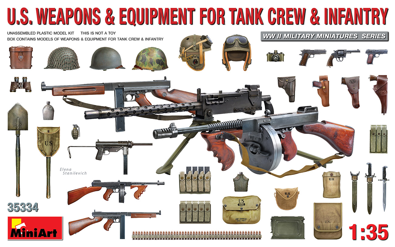  U.S. Weapons & Equipment for Tank Crew & Infantry 1/35
