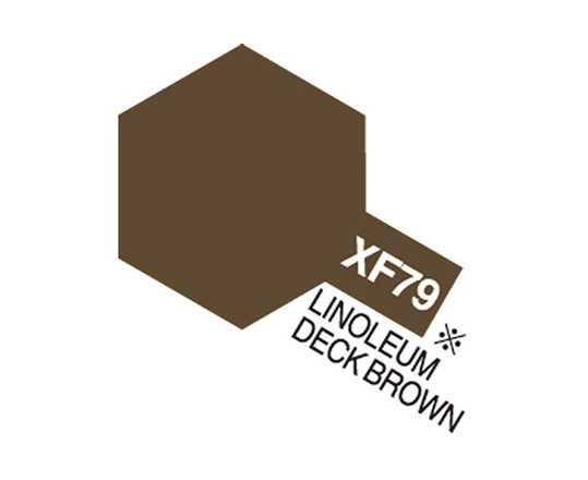 Tamiya Akrylfärg matt, XF79 Deck Brown Linoleum, 10 ml - 2