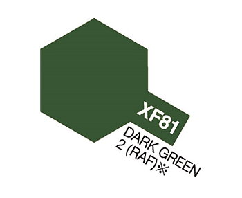 Tamiya Akrylfärg matt, XF81 Mörkgrön (Dark Green), 10 ml