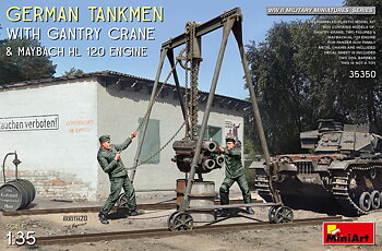 Tyska tankmän m. portalkran & Maybach HL 120-motor 1/35