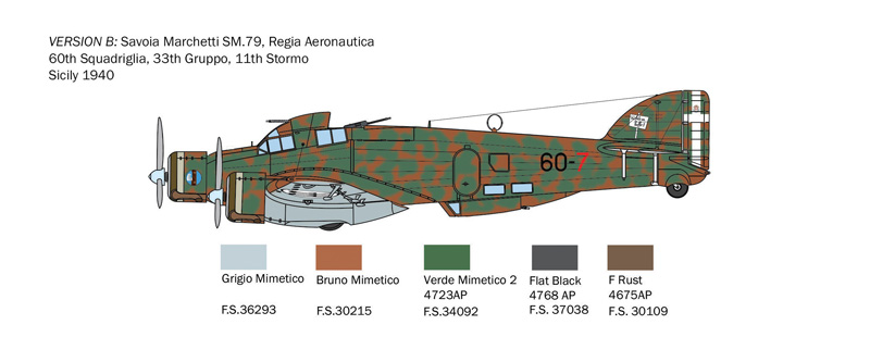 SM-79 Sparviero Bomber version 1/72 - 4