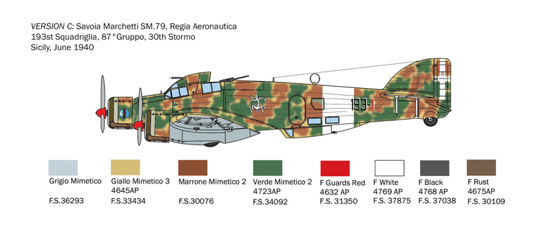 SM-79 Sparviero Bomber version 1/72 - 5