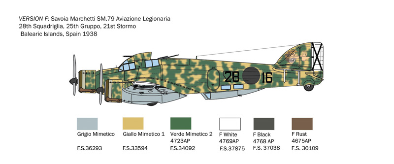 SM-79 Sparviero Bomber version 1/72 - 8