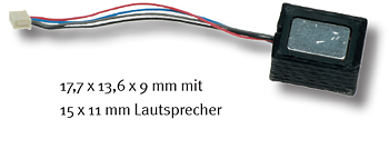 Compact Soundmodul empty 17,7x13,6x9mm micro-SUSI