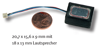 Compact Soundmodul empty 20,7x15,6x9mm SUSI