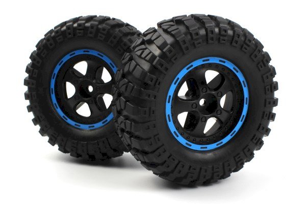 Smyter Desert Wheels/Tires Assembled (Black/Blue/2)