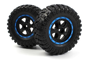 Smyter Desert Wheels/Tires Assembled (Black/Blue/2)