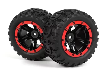 Slyder MT Wheels/Tires Assembled (Black/Red)