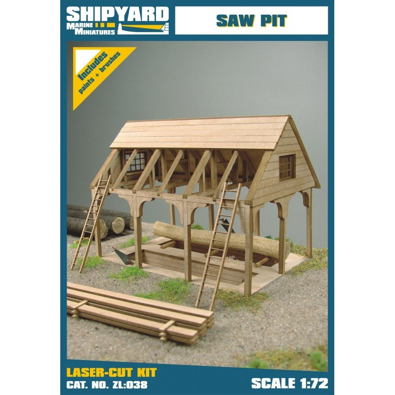 Saw Pit, laser cut 1/72