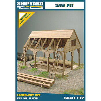 Saw Pit, laser cut 1/72