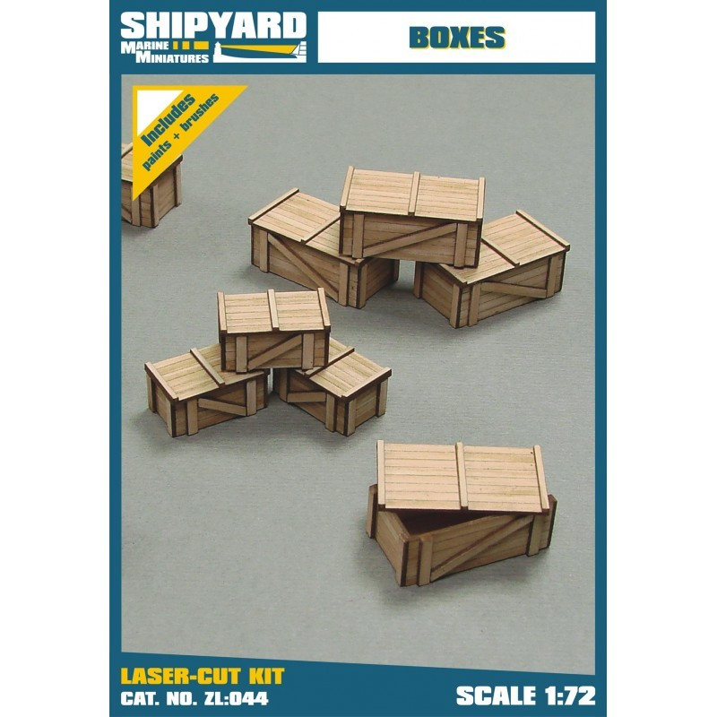 Boxes, laser cut 1/72