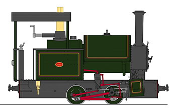 BAGNALL 0-4-0ST RHEIDOL - 45mm