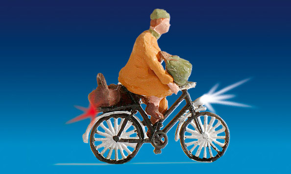 Cyklist, cykel m lyse