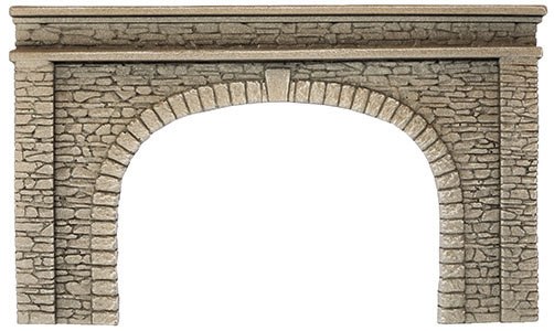 Tunnelportal 2 spår, Natursten