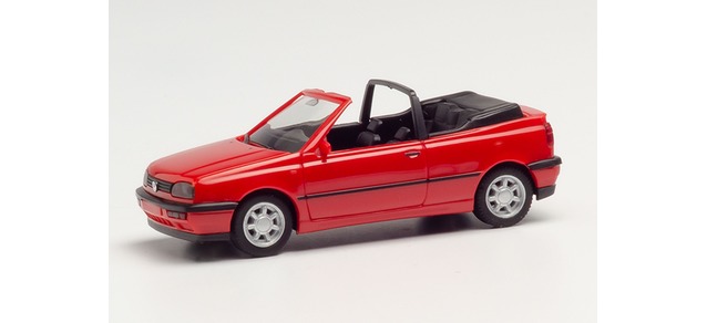 VW Golf III Cabrio, röd