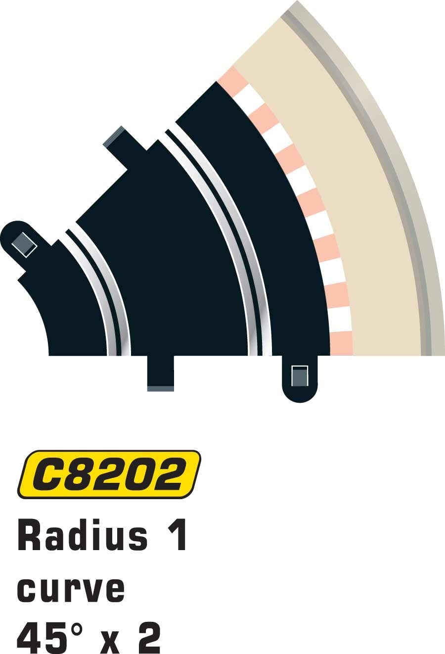 Scalextric kurva R1 (inner), 2 st