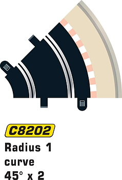 Scalextric kurva R1 (inner), 2 st