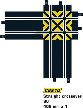 Scalextric korsning 90°