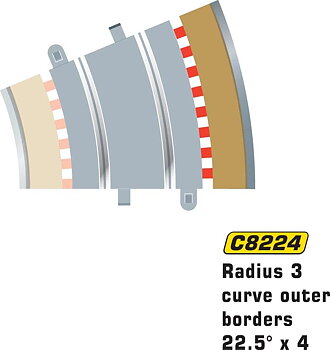 Scalextric Rad 3 outer borders & barrier