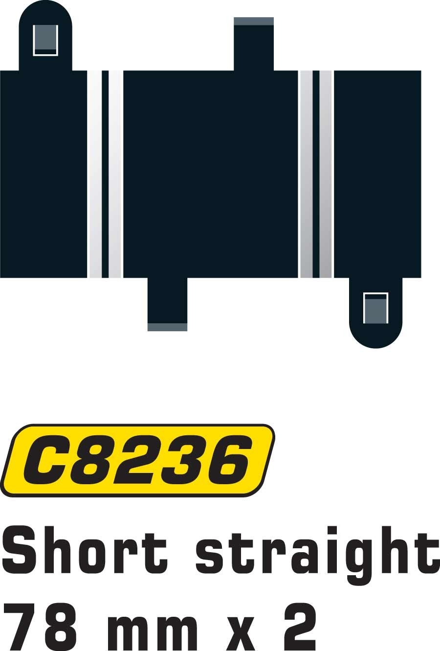 Scalextric Short Straight 78mm (2pcs)