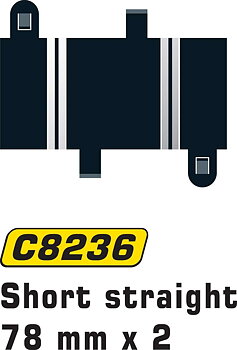 Scalextric Short Straight 78mm (2pcs)