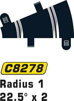 Scalextric Rad 1 Half Inner Curve 22.5°