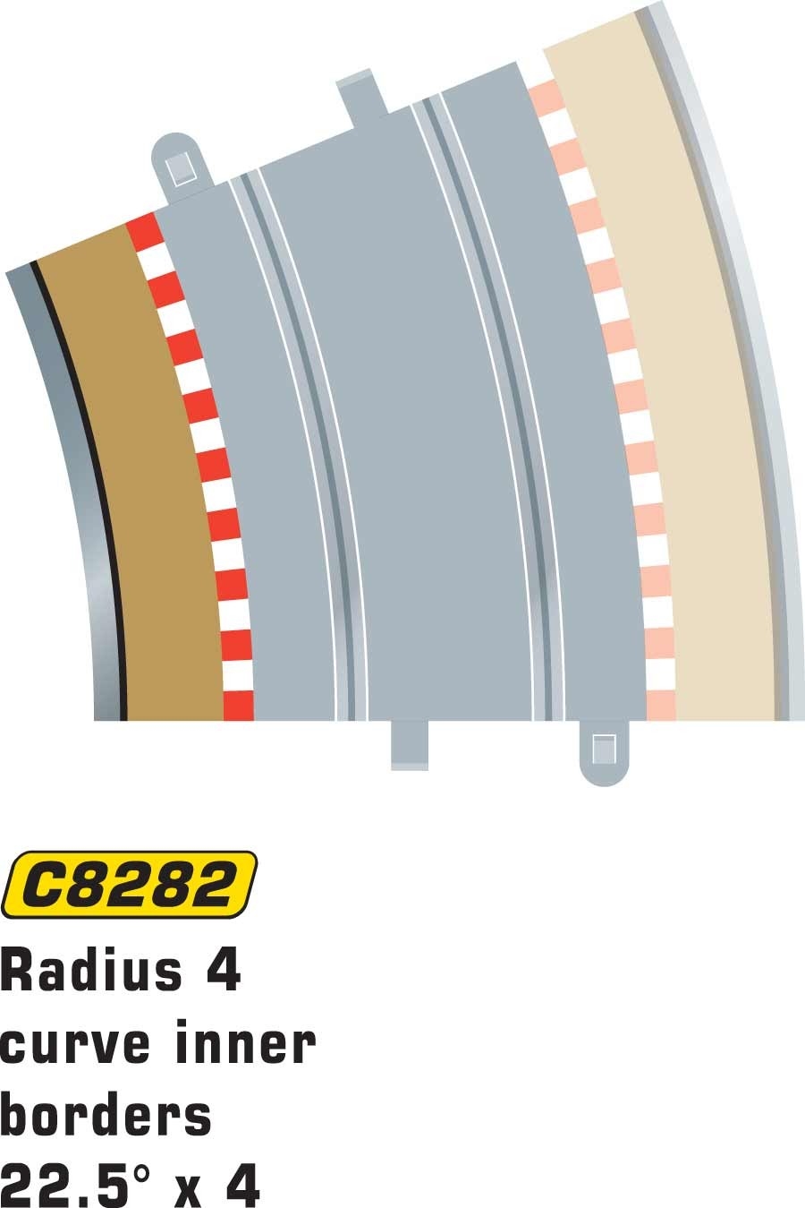 Scalextric Rad 4 Inner borders & barrier