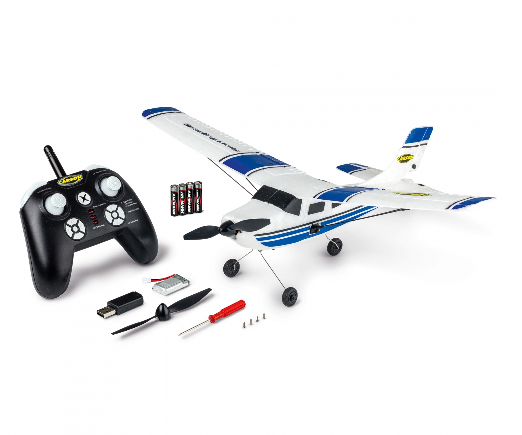 RC sports airplane 2.4 G 100 RTR blue Habo Hobby