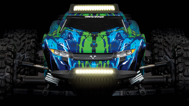 LED Ljus Fram & Tak Set Komplett Rustler 4x4 - 2
