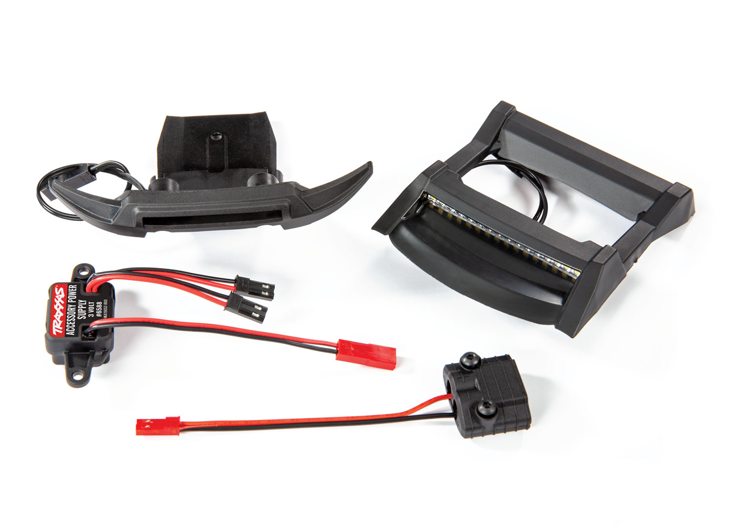 LED Ljus Fram & Tak Set Komplett Rustler 4x4
